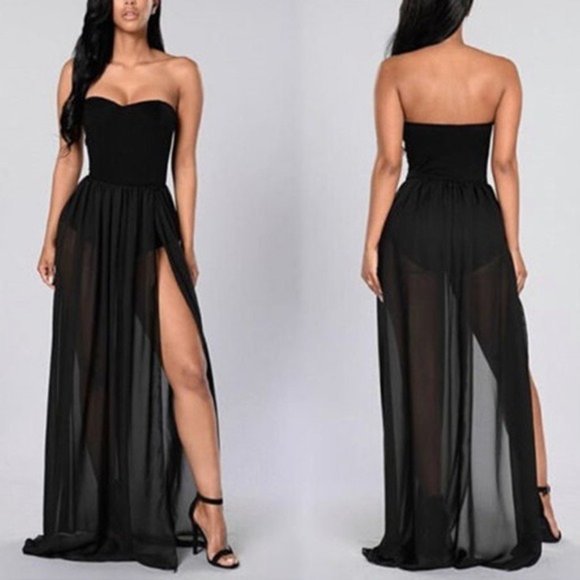 NEW high waist white sheer mesh skirt beach cover up skirt - Picture 4 of 4